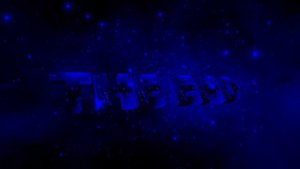 Футаж для концовки фильма с 3D титрами: THE END на фоне межзвёздного пространства