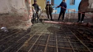 Реконструкция здания Армирование и заливка плиты пола, колонны 18 арматура