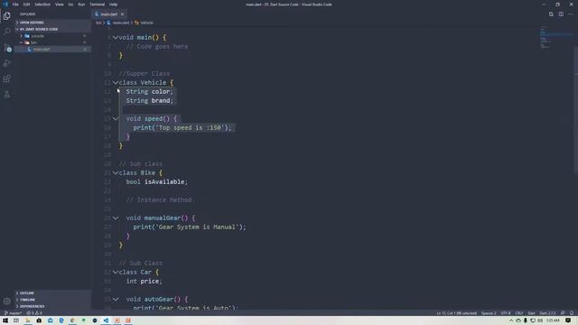 #9.2 Dart - INHERITANCE with Demo Code | Dart For Flutter