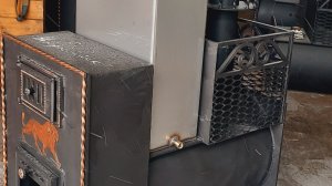 Печь для бани "Ангара-1" с отоплением предбанника. Изготовили для  заказчика из Новороссийска.