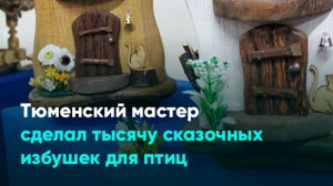 Тюменский мастер сделал тысячу сказочных избушек для птиц