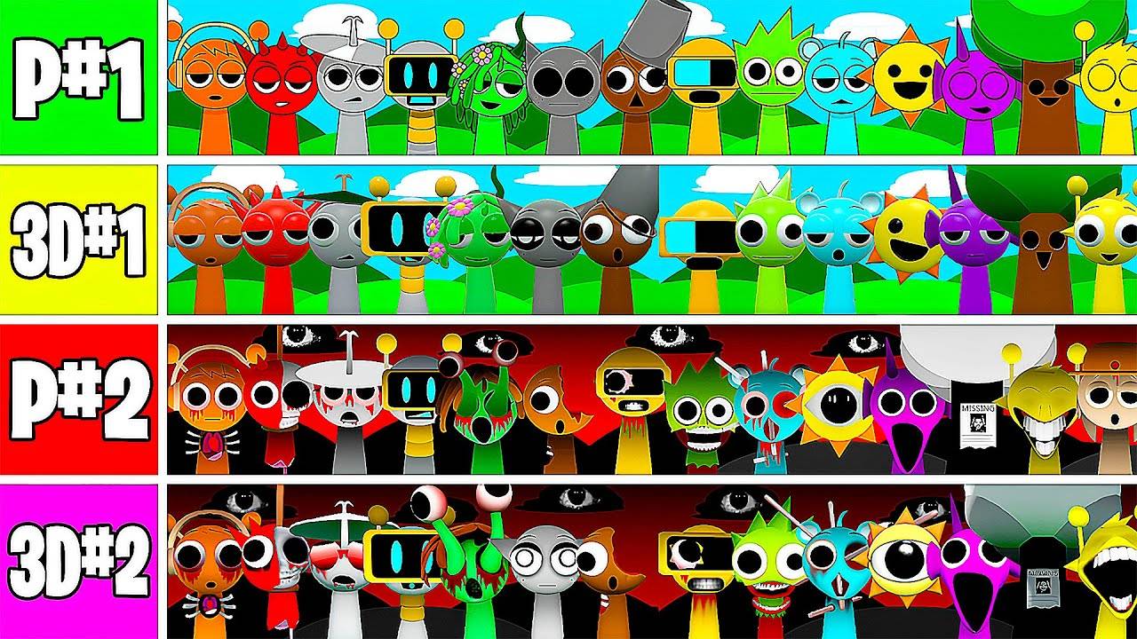 Все 3D Sprunki вместе — все в одном Incredibox 3D Sprunki — Фаза 1 против Фазы 2 смотреть онлайн