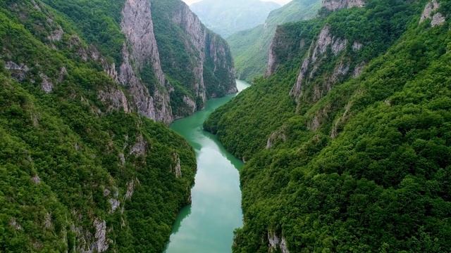 Beautiful River Areal View