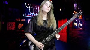 Красивое соло на электрогитаре. Алексия - 11 лет