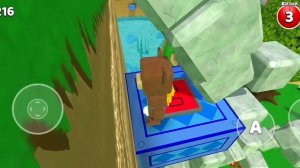 Мишка бот спасает своих друзей от пчёл.