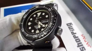 Close up Seiko Prospex SBBN013 MarineMaster Darth Tuna
