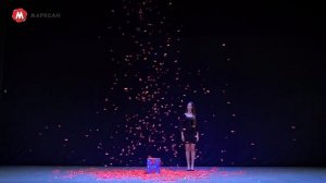 М140 Батарея хлопушек пневматическая 9 залпов (со звуком: красные ленты и прямоугольники)