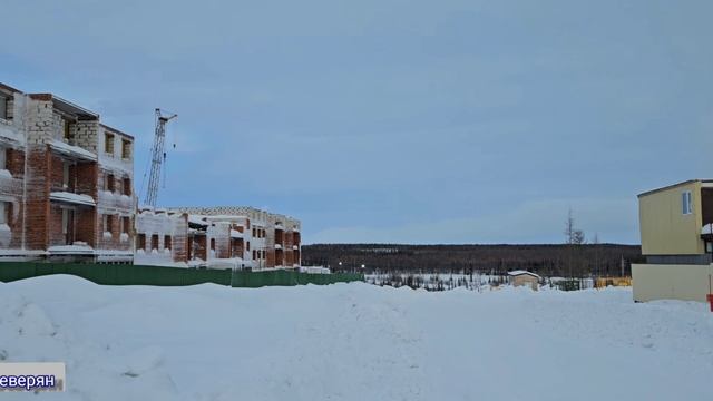 Северный городок. Прогулка. Ямало-Ненецкий АО Лабытнанги. Крайний Север. ЖизньСеверян. 2025