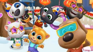 Мой говорящий Том и его друзья играют в домике на дереве | Мультик про друзей