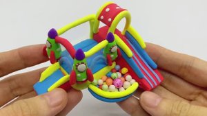 Игровая площадка из пластилина! Миниатюрная игровая площадка своими руками из пластилина