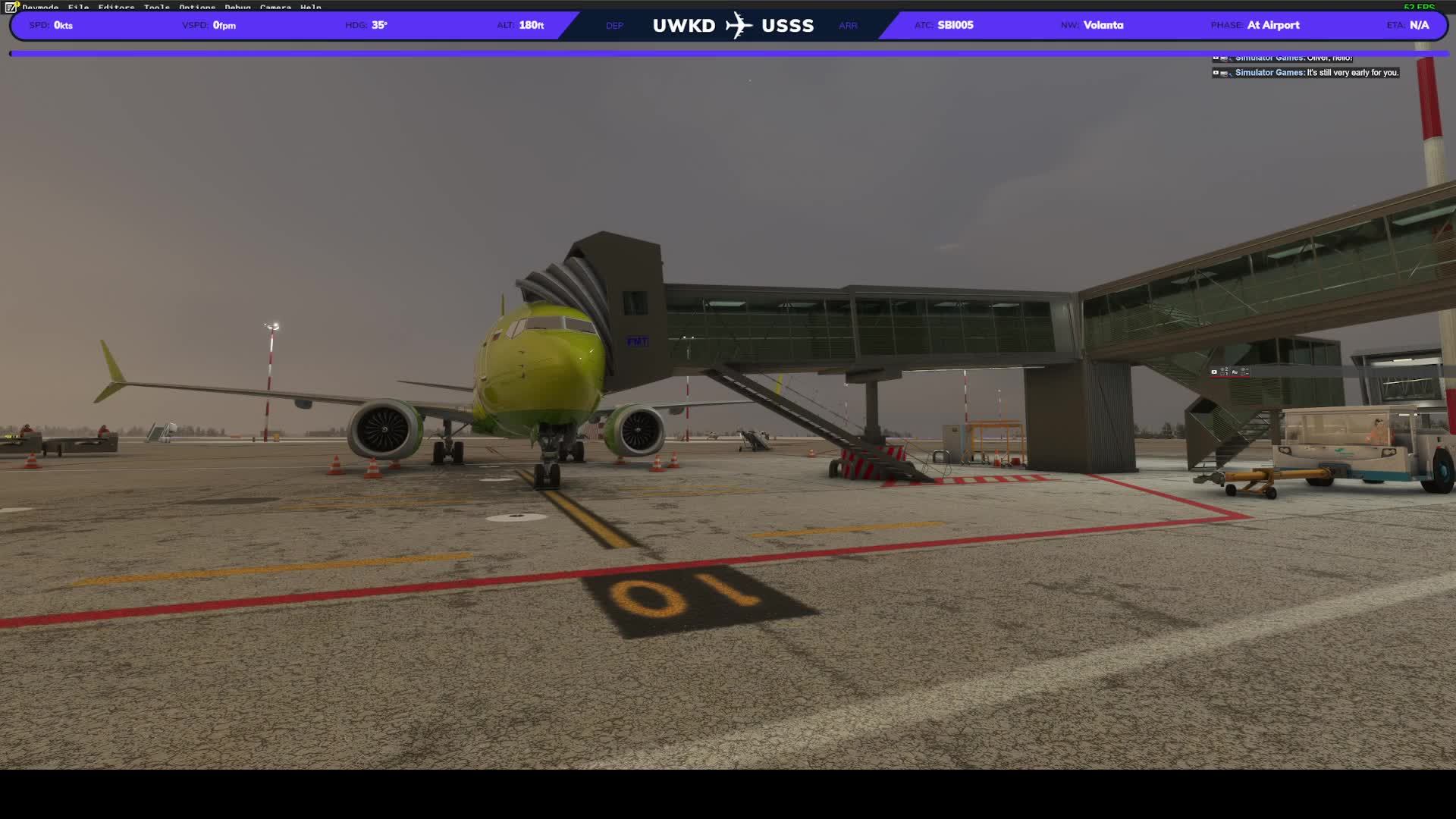 MSFS 2020, GSX, IFLY 737-MAX8, SBI005, Vatsim, Kazan(UWKD) - Yekaterinburg(USSS)