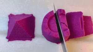 Кинетический песок.  Лепим из песка и нарезаем его.  #4  АСМР видео для детей. развивающие мультики