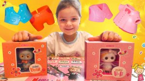 Слова на английском с Лия Boom Распаковка игрушек и одежды набор Обзор с Лия Бум Видео для детей