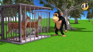 Giant Gorilla vs Two Lions Animal Fight | Funny monkey Animals Rescue From Giant Lion | Wild animal