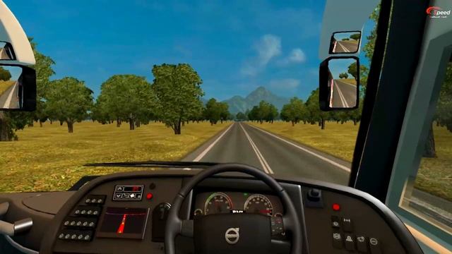Village Road Driving With Indian Volvo B11R Bus - Euro Truck Simulatore 2 Gameplay