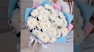 Букет из белых хризантем 5 штук