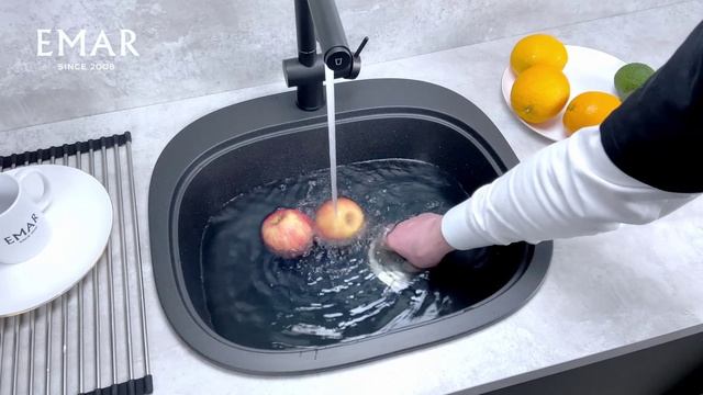 Обзор кухонной мойки EMAR EMQ-1570 смотреть онлайн