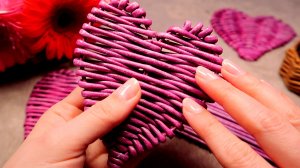 АСМР Валентинка из бумажных трубочек 💗
