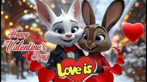 С Днём Влюблённых! 💕Музыкальные Поздравления 💖от Зайчиков! С Днём Святого Валентина!С Днём Любви!