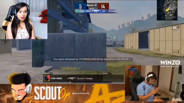 GIRL GAMER REACTING TO SCOUT Vs HYDRA DANGER TDM MATCH 1v1 😱 смотреть онлайн