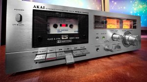 Винтажная хромированная стереокассетная дека AKAI GXC-706D-Япония-1978-год