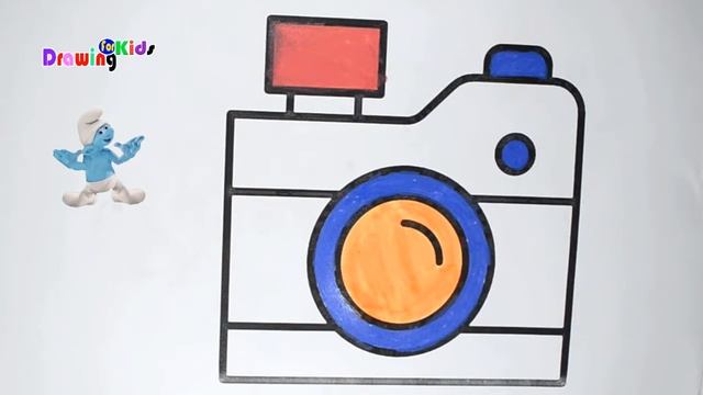 DSLR Camera Drawing for Kids Fun Coloring Learn | Fun Coloring Drawing and Learn Colors