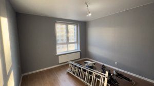 Механизированная покраска квартиры в 2 цвета за один день.