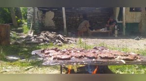 Приготовление рыбы на камне . с. Кусур.