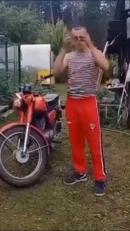 Акробатический запуск мотоцикла😊