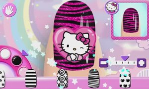 Делаю красивый маникюр Холлу Китти