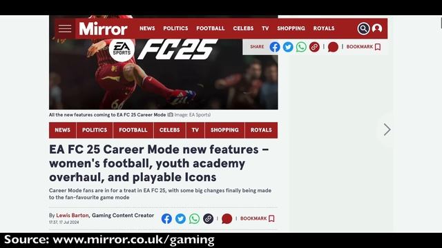 FC 25 CAREER MODE GAMEPLAY & NEW FEATURES ✅ смотреть онлайн
