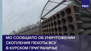Минобороны сообщило об уничтожении скопления пехоты ВСУ в курском приграничье