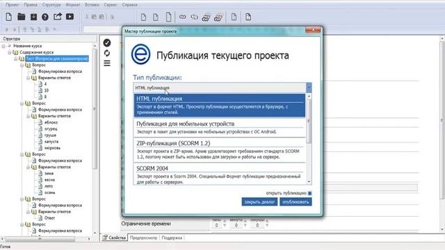 Видеоинструкция по публикации проекта