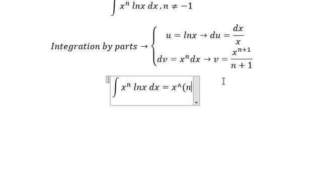 Calculus Help: Integral of ∫ x^n lnx dx ,n≠-1 - Integration by parts - Techniques смотреть онлайн