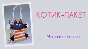 Мастер-класс поделка КОТИК-ПАКЕТ. Набор "Объёмный зоомир" от бренда "Палки-Выручалки"