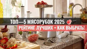 ТОП—5 мясорубок 2025 🥩 Рейтинг лучших + как выбрать!