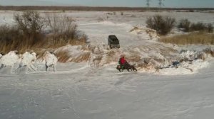 Расчистка заезда на озеро.