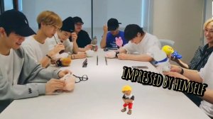 Stray Kids messing with skzoo plush in OT8 Vlive | Stray Kids