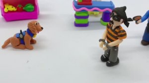 Набор полицейского! Лепим из пластилина своими руками! Мультфильм для детей! Простая миниатюра своим