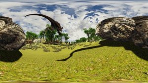 VR 360 | Close up watch Dinosaur life in Jurassic Jungle ( Virtual Reality Video )