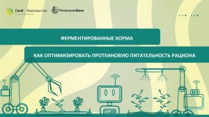 Ферментированные корма: как оптимизировать протеиновую питательность рациона