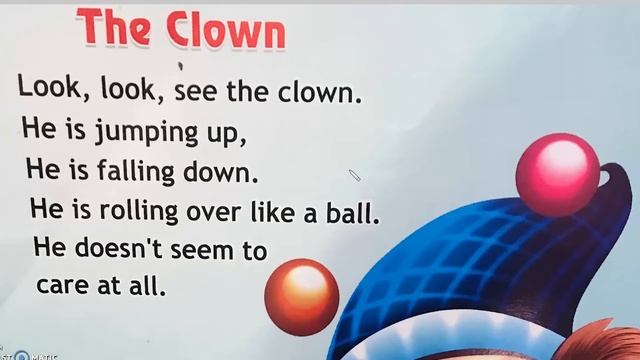 The clown |Rhyme |Nusery | Class-1 | LKG|UKG|KG| смотреть онлайн