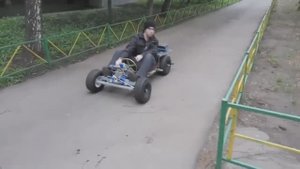 Аккумуляторная самодельная электротележка - мод. 4