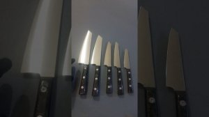 Набор ножей конвекс (выпуклая линза) ручной работы.