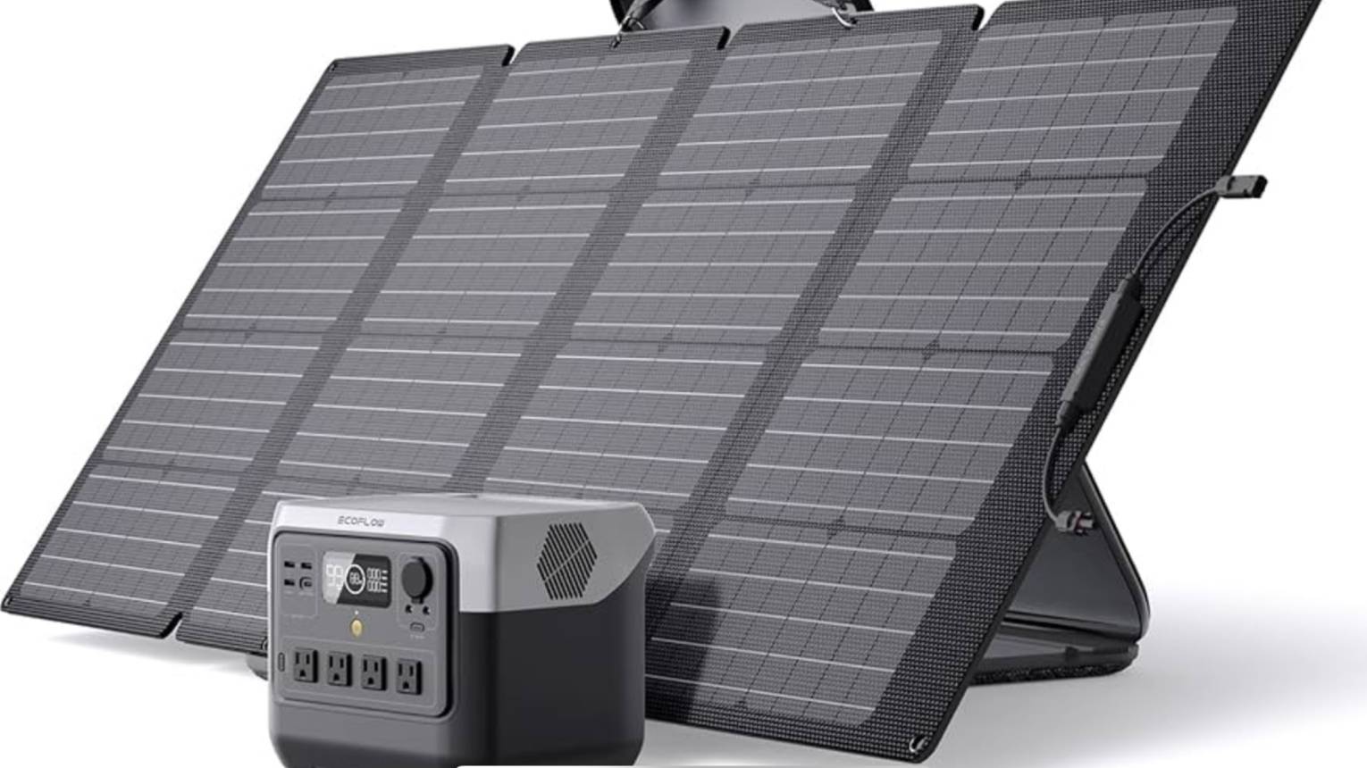 Первое подключение  станции Eco Flow River 2 Pro к солнечной панели без контроллера. смотреть онлайн