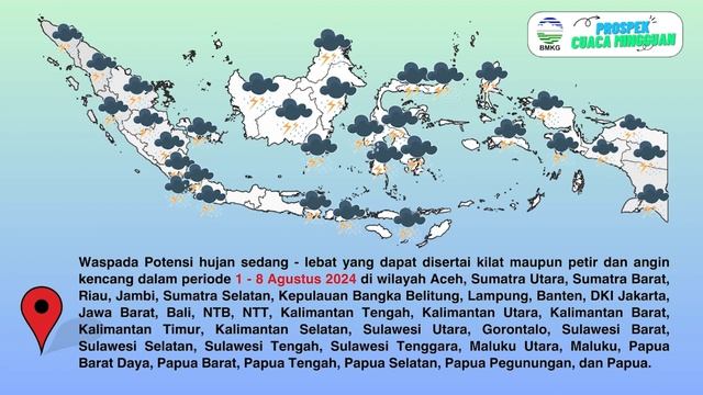 Prospek Cuaca Mingguan Tanggal 02 - 08 Agustus 2024. смотреть онлайн