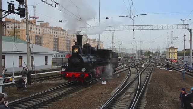 Финляндский вокзал (Петербург). Парад паровозов