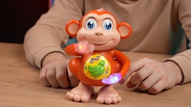 6886729 Игрушка «Обезьяна», работает от батареек, танцует, световые и звуковые эффекты смотреть онлайн