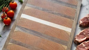 Доска разделочная из премиальных сортов дерева (Орех, Американская Вишня и Клен)