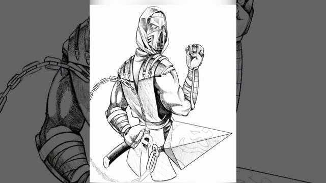 Scorpion Mortal Kombat art (digital drawing) смотреть онлайн